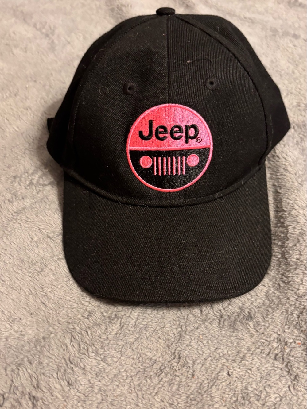 Jeep Black Cap with Pink Emblem